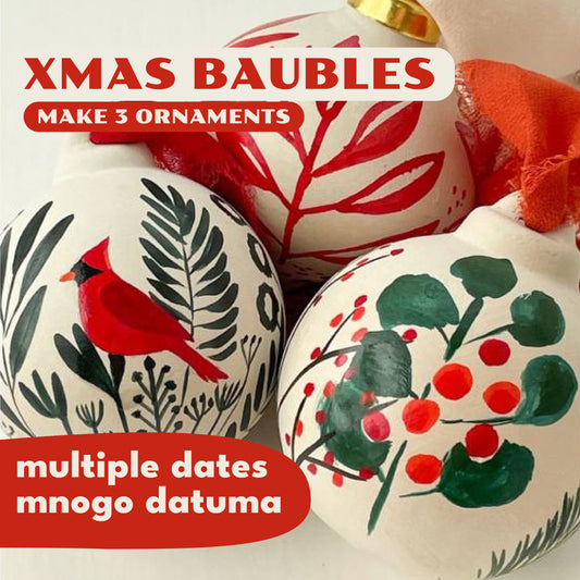 Christmas Baubles Workshop – Make 3 Ornaments