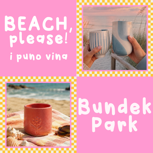 Beach, please! i puno vina 🍷🌞 - Ceramic cups & plates workshop at Bundek Park