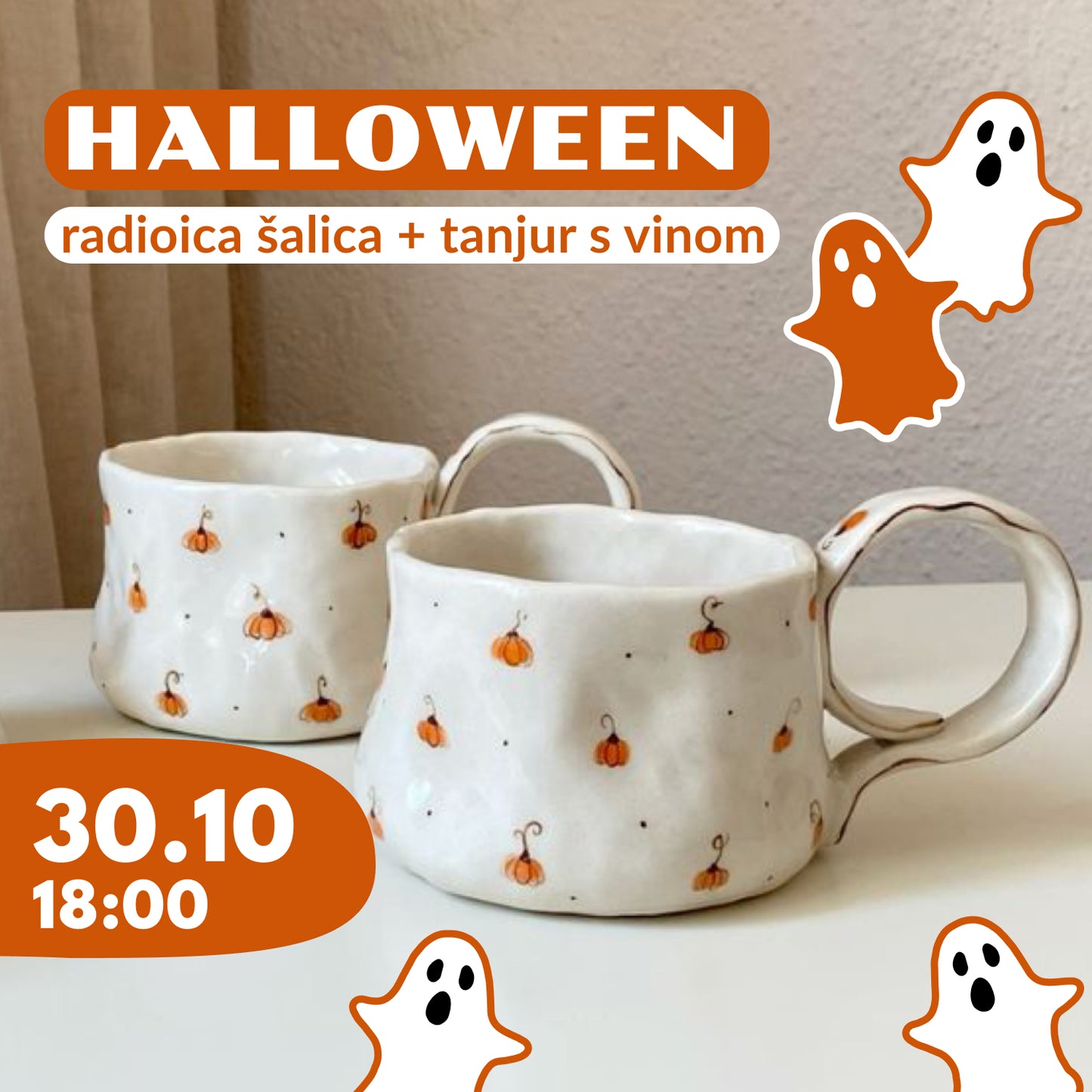 Halloween: Šalica i tanjur | radionica