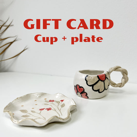 Digital Gift card: Ceramic Cup and Plate