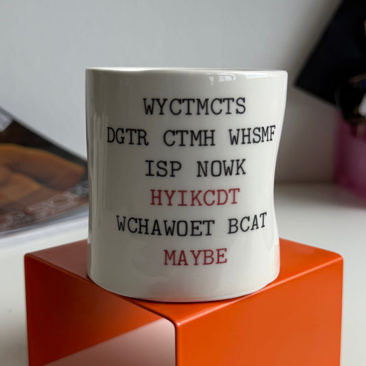 Heated crumpled cup WYCTMCTS