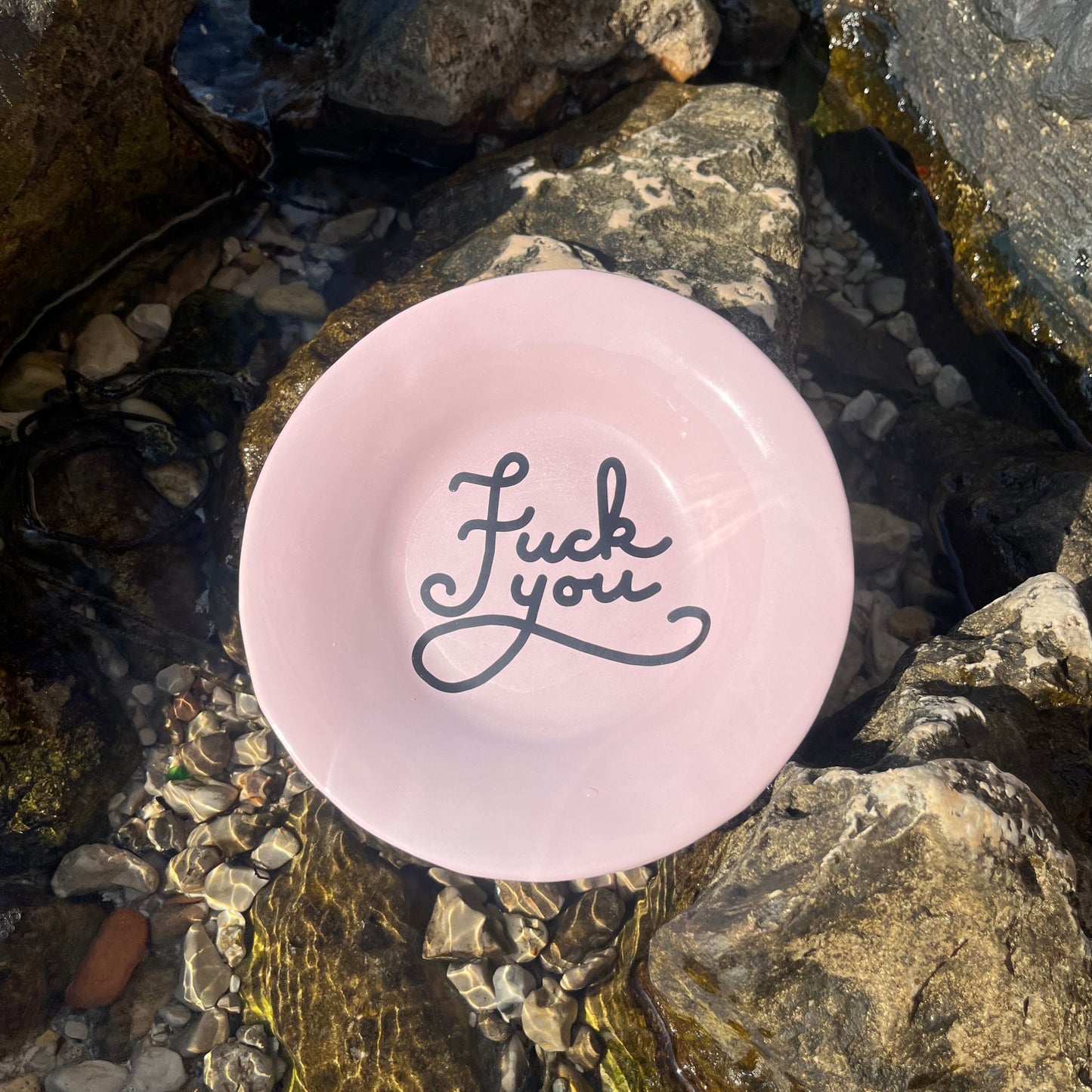 Ceramic plate "Fuck you"