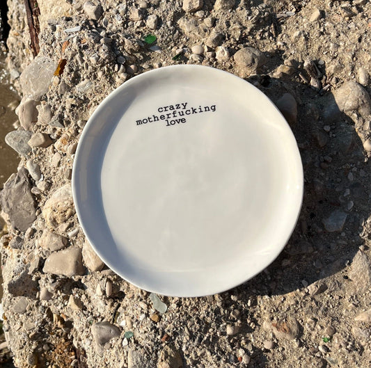 Ceramic plate "Crazy motherfucking love"