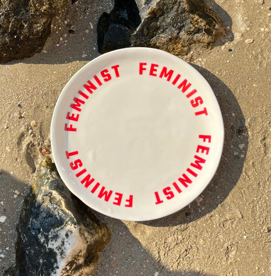 Ceramic plate "Feminist"