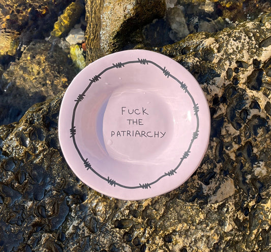 Ceramic plate "Fuck the patriarchy"