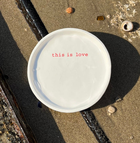 Ceramic plate "This is love"
