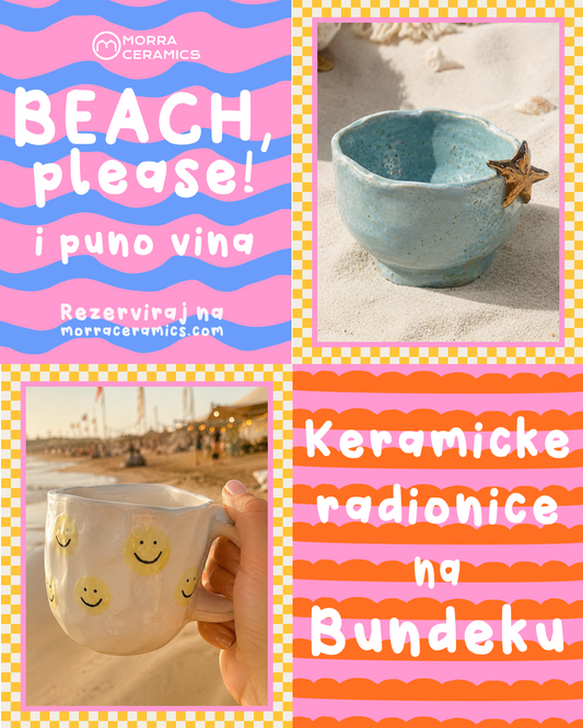 Beach, please! i puno vina 🍷🌞 - Ceramic cups & plates workshop at Bundek Park