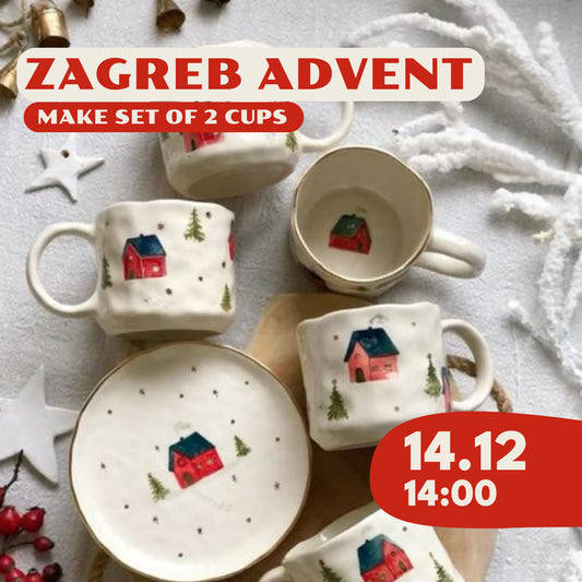 Advent Zagreb: Christmas Ceramic Workshop – Set of 2 Cups