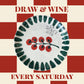 Draw & Wine: Ceramic painting of Cup + big plate/Set of 2 cups