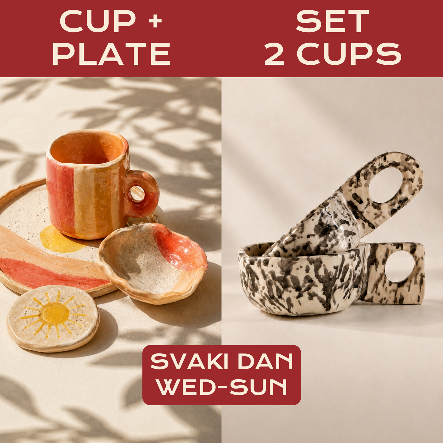 [September] Ceramic Workshop – Make 2 Cups OR 1 Cup + Plate